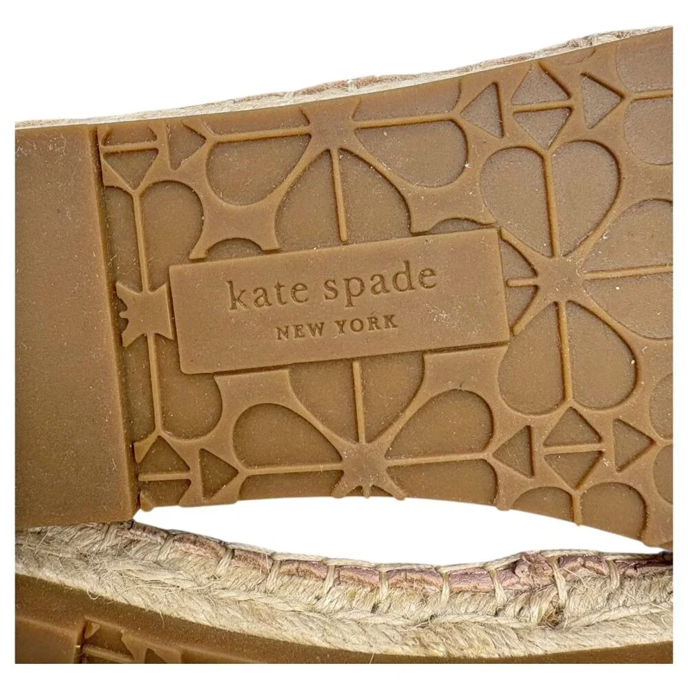 kate Spade‎ NY Gianna Pink Perforated Leather Espadrille NWOB